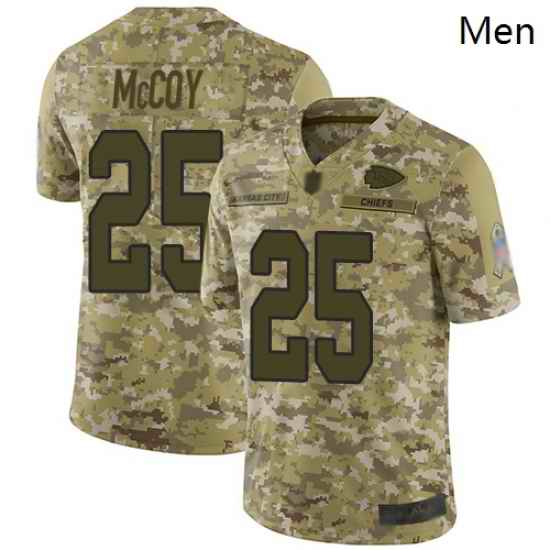 Chiefs 25 LeSean McCoy Camo Men Stitched Football Limited 2018 Salute To Service Jersey